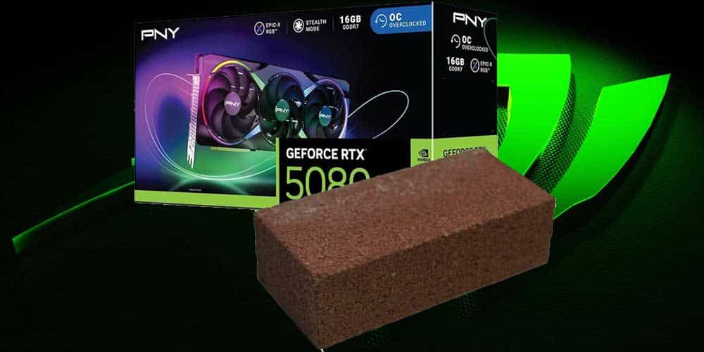 Compra una NVIDIA RTX 5080 en Amazon y recibe un ladrillo