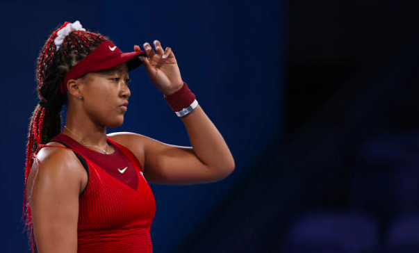 Naomi Osaka durante un partido. Fuente: Getty