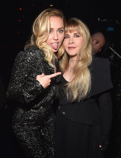 Miley Cyrus y Stevie Nicks en 2018, en Nueva York. 