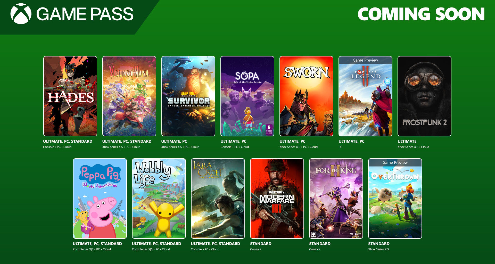 Anunciados los juegos de final de septiembre