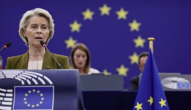 Ursula von der Leyen comparece en el Parlamento Europeo.