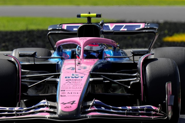 El Alpine de Colapinto durante la qualy en Monza. 
(AP Photo/Luca Bruno)