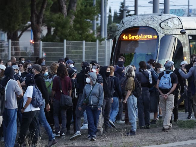 Protestas en Montpellier desde primera hora de la mañana