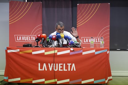 DVD 1284 El director de La Vuelta, Javier Guillén, comparece en el Hotel Chamartin The One (Madrid), el 15 de septiembre de 2025.
