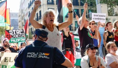 La suspensión de la última etapa de La Vuelta por las protestas pro-Palestina, en imágenes | Sociedad