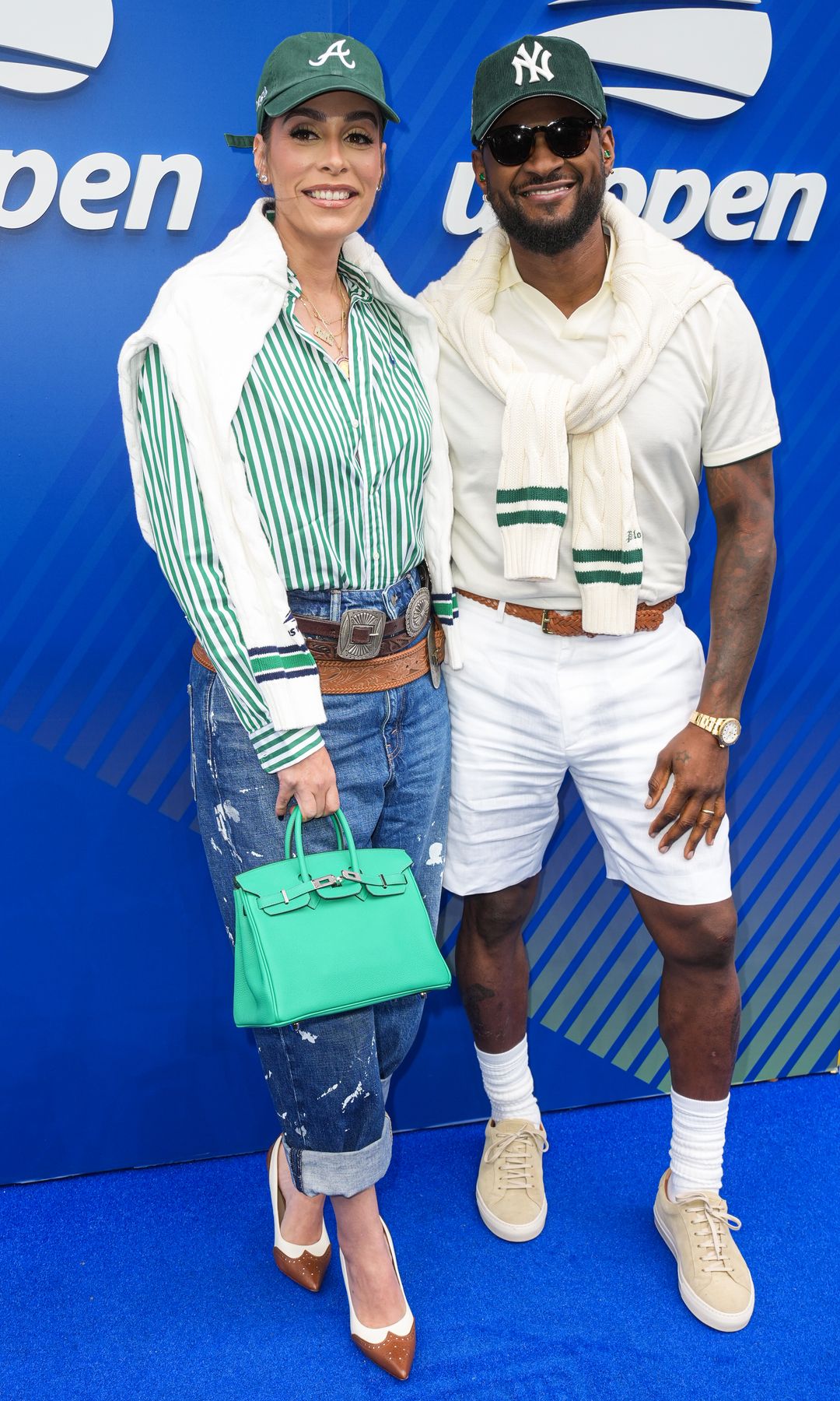 Jennifer Goicoechea y Usher en la final del US Open 2025