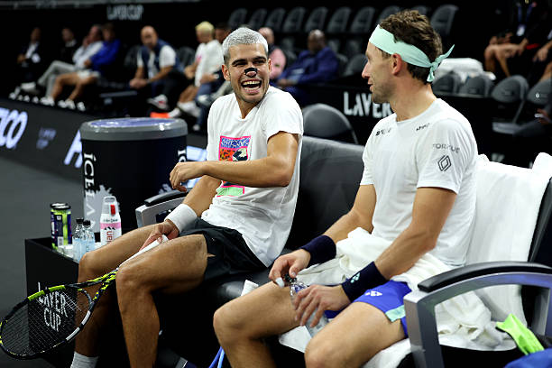 Alcaraz, en uno de sus últimos entrenamientos esta semana. Fuente: Getty
