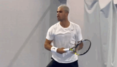 Carlos Alcaraz, entrenamientos para Laver Cup 2025. Foto: Germán Abril