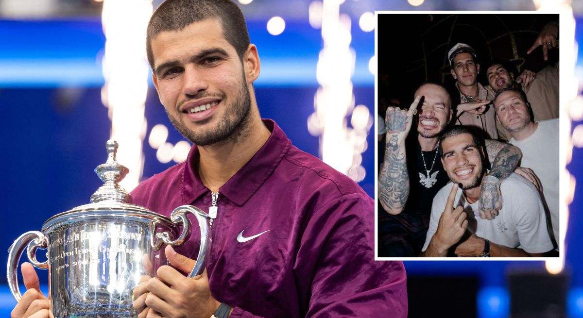 La juerga de Carlos Alcaraz con J Balvin tras ganar en Nueva York: "Necesito desconectar"