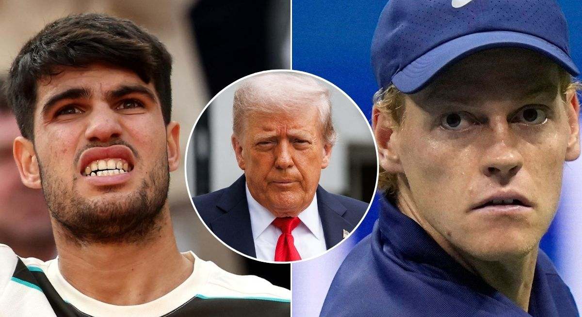 Carlos Alcaraz y Jannik Sinner retrasan media hora el comienzo de la final del US Open de tenis por culpa de Trump