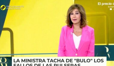 El programa de Ana Rosa: Ana Rosa Quintana carga contra la ministra de Igualdad a costa de las pulseras antimaltrato: «Tiene huevos»