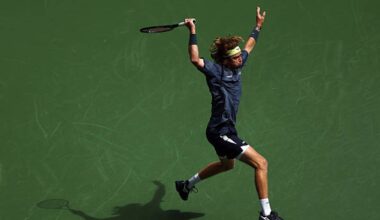 Andrey Rublev pierde en Hangzhou. Foto. gettyimages