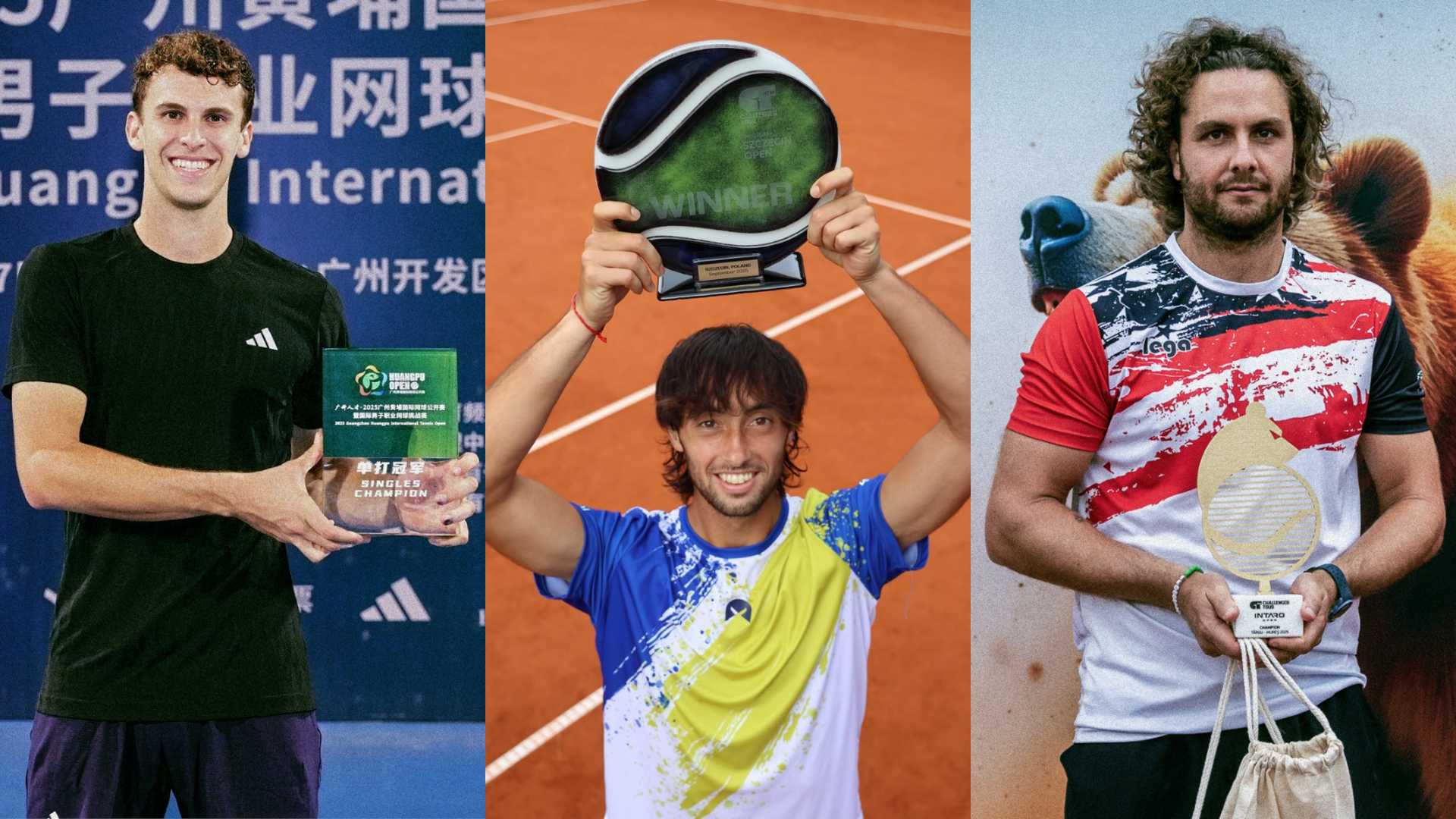 Juan Manuel Cerúndolo, Thiago Tirante y Marco Trungelliti se coronaron el domingo