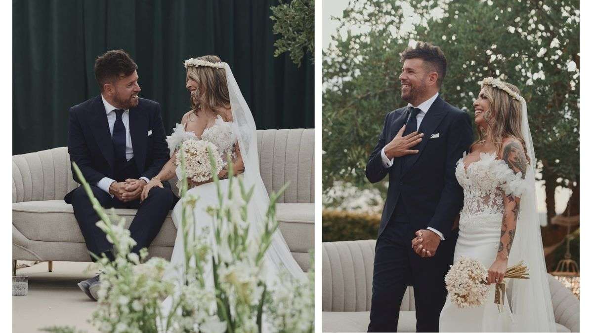 Pablo López y Laura Rubio durante su segunda boda en Cádiz