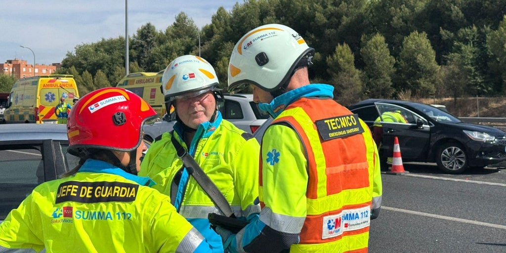 Un accidente múltiple en la A-2, a la altura de Torrejón de Ardoz, provoca grandes atascos