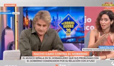 Ayuso se pronuncia sobre las palabras de Nacho Cano en 'El Hormiguero' y echa más leña al fuego