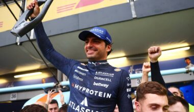 Primer podio de Carlos Sainz en Williams tras un recital en el GP de Azerbaiyán