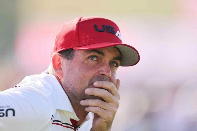 Keegan Bradley, durante el domingo de individuales de la Ryder Cup.