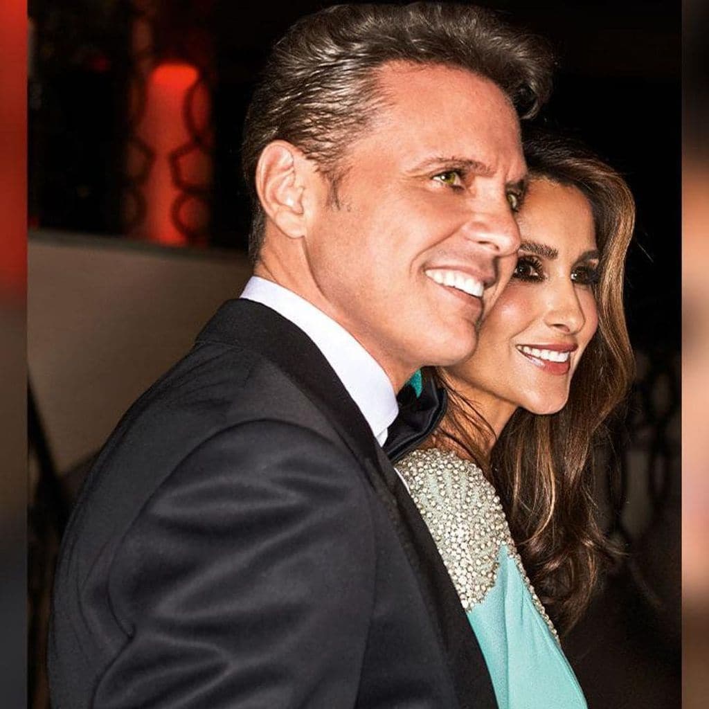 Primer plano de Luis Miguel y Paloma Cuevas