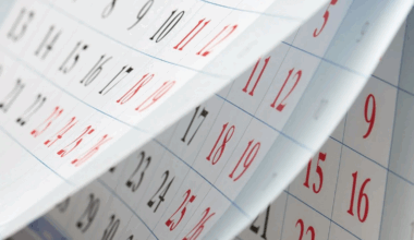 Las hojas de un calendario