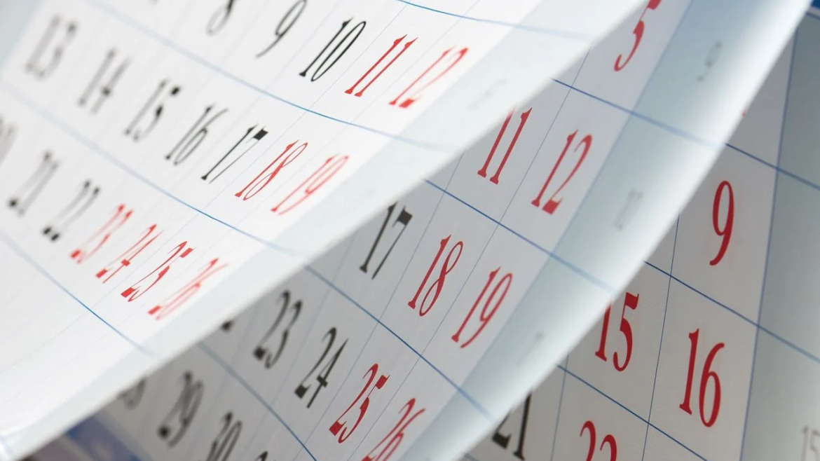 Las hojas de un calendario