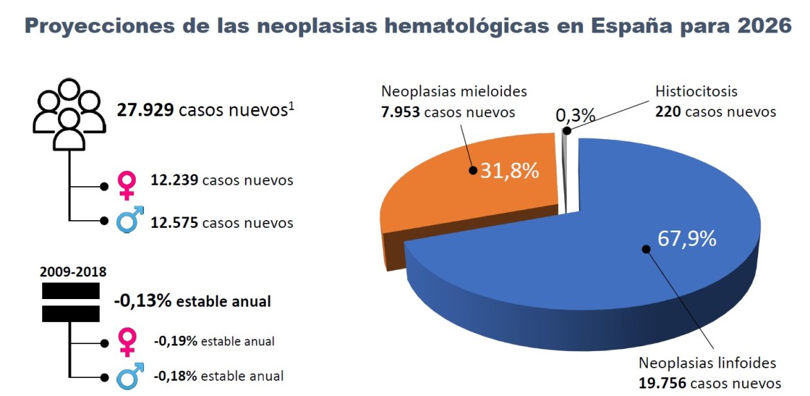 El cáncer sanguíneo en 2026: 28.000 nuevos casos, más de 400 en menores