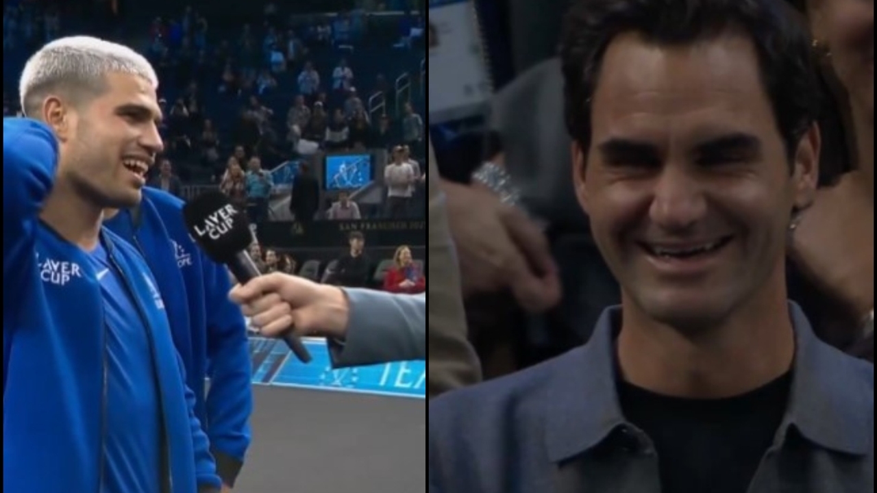 El carismático momento entre Alcaraz y Federer en la Laver Cup: "Todo lo que hace, lo hace..." - LaSexta