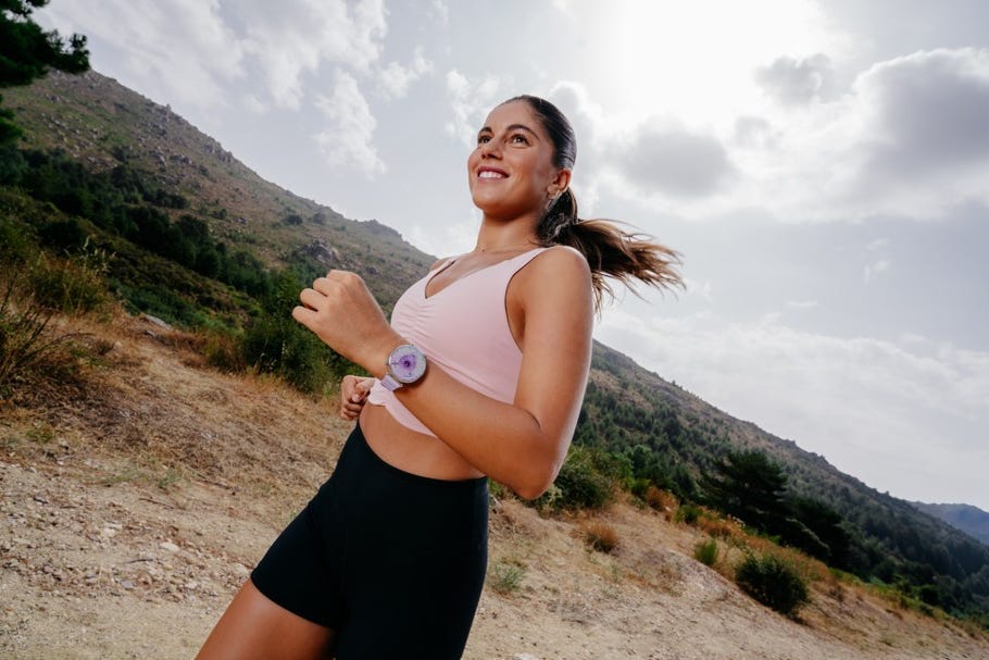 woman jogging in a natural setting