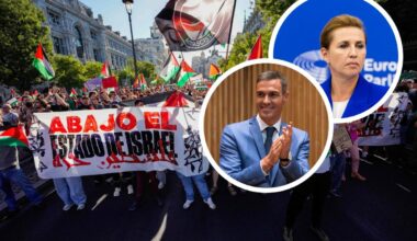 La primera ministra danesa acusa a Sánchez de «rendir homenaje a matones» tras las protestas propalestinas en La Vuelta