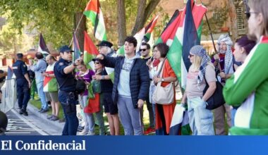 Detenidos dos manifestantes por saltar al recorrido de la Vuelta en Valladolid