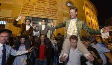 Diego Ventura corta el único rabo en la tradicional corrida de rejoneo en Murcia