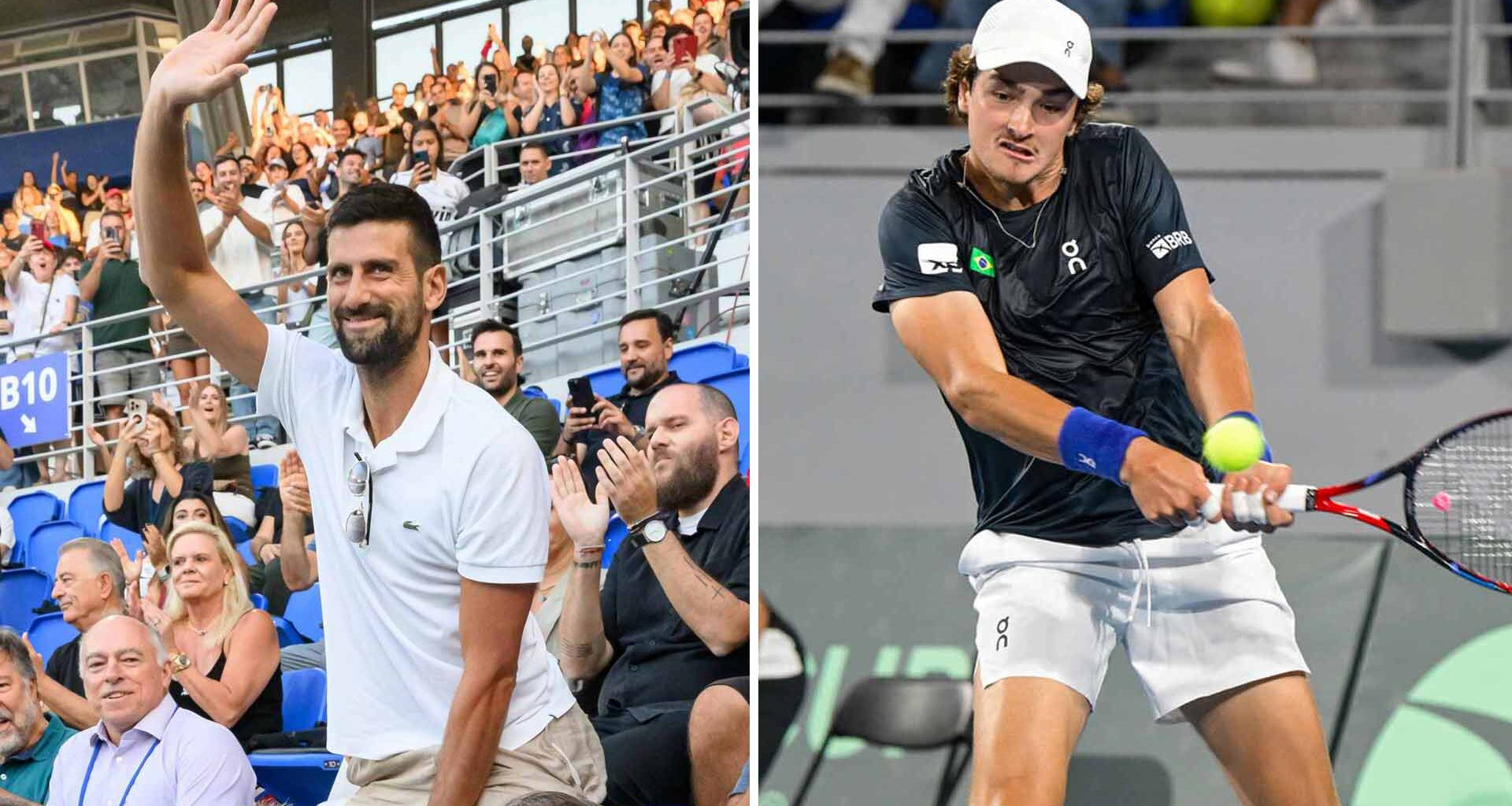 Novak Djokovic fue uno de los fans de la serie de Copa Davis disputada en Grecia el fin de semana.
