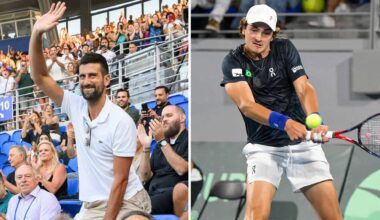 Novak Djokovic fue uno de los fans de la serie de Copa Davis disputada en Grecia el fin de semana.