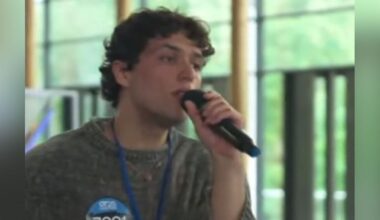 El cantante coruñés Martín Yáñez durante la primera fase de las pruebas.