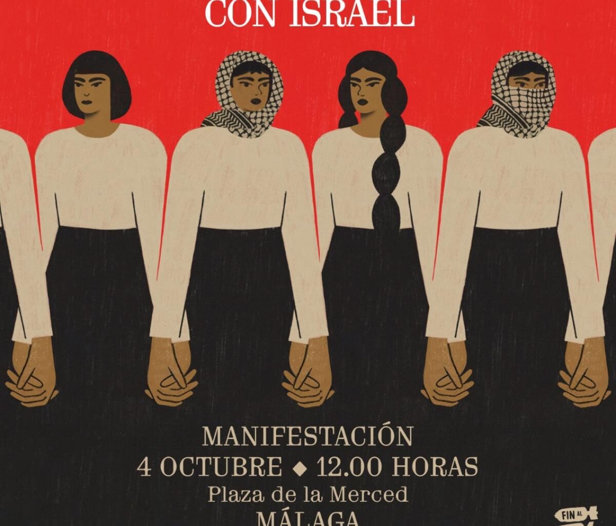Manifestación Palestina Málaga 4.10.25