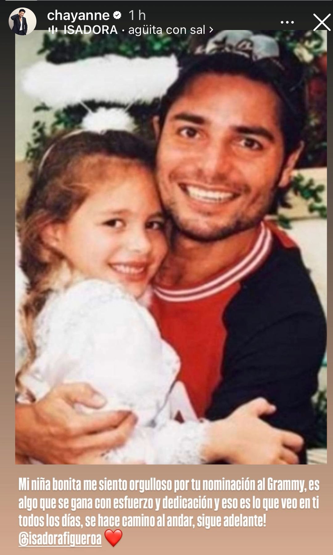 Chayanne con su hija Isadora. El cantante se ha mostrado como el más orgulloso.