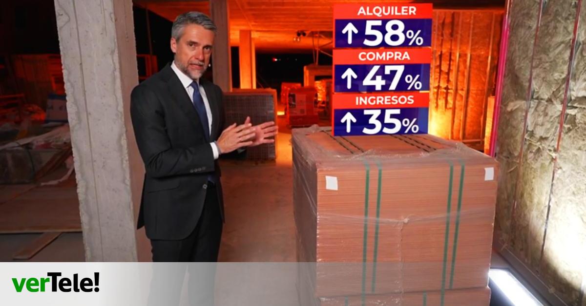 Franganillo presentó Informativos Telecinco desde un piso en construcción para hablar de la crisis de la vivienda