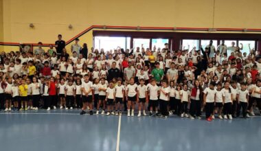 Visita del Cáceres Patrimonio de la Humanidad al Colegio Sagrado Corazón este viernes.