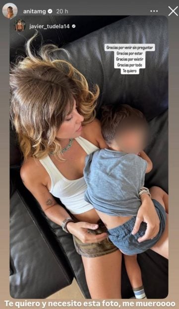 Los mensajes cruzados de Anita Matamoros y Javier Tudela. (Foto: Instagram)