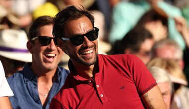 Fabio Fognini, en su último Wimbledon, el de su despedida. Fuente: Getty