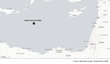 Los 44 barcos de la Global Sumud Flotilla están ya a 366 millas náuticas de Gaza
