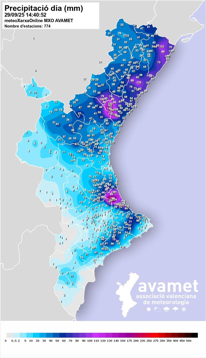 Lluvias en la Comunitat Valenciana