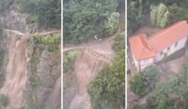27 evacuados de un funicular de Montserrat, en Barcelona, tras las fuertes lluvias