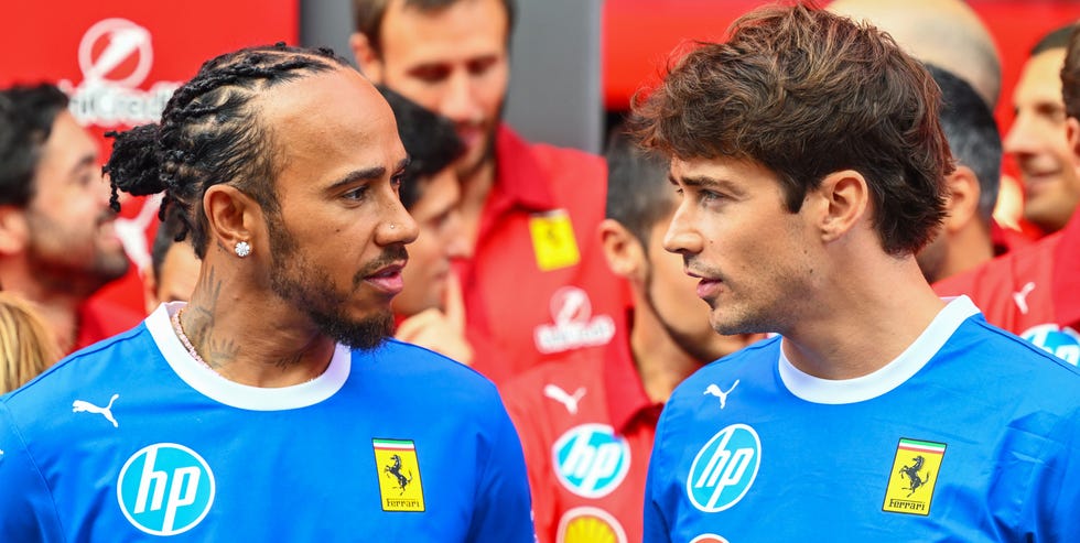 lewis hamilton y charles leclerc ferrari f1