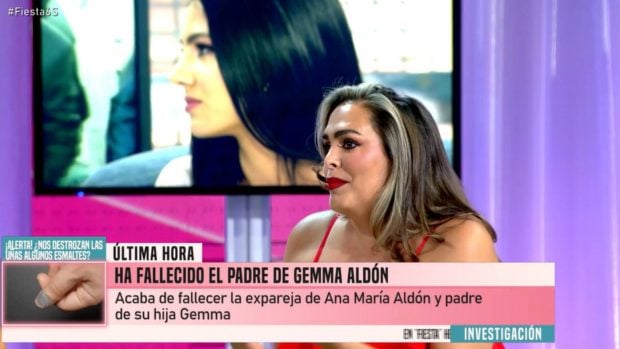 Amor Romeira en el plató de 'Fiesta'. (Foto: Telecinco)