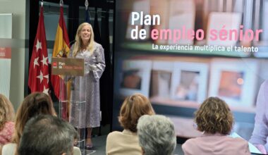 La consejera Rocío Albert durante la presentación del Plan de Empleo Sénior