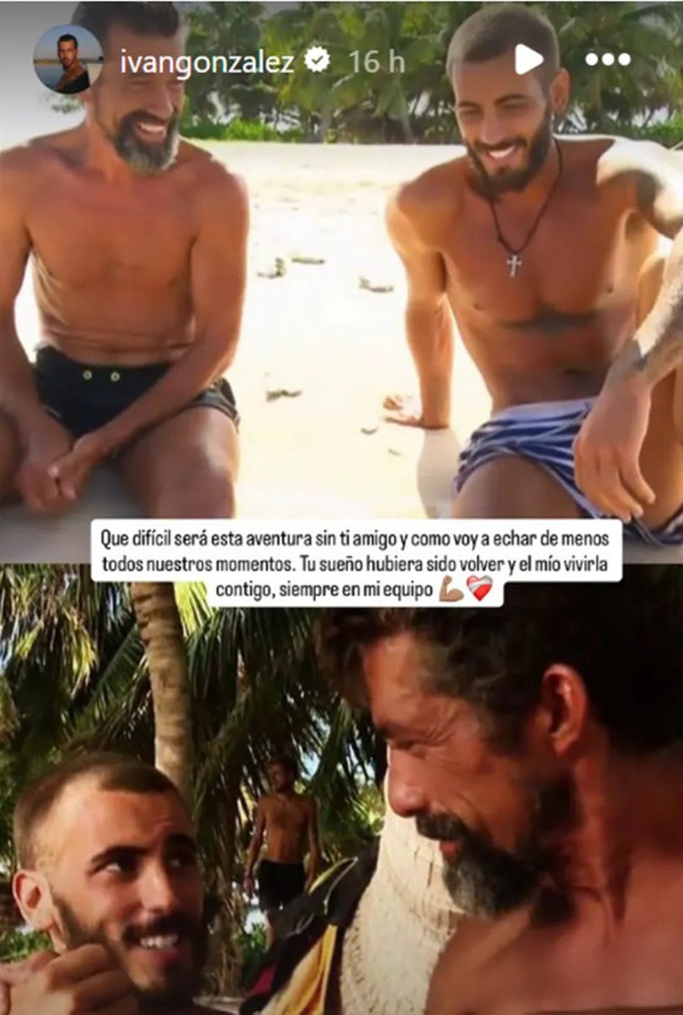 ivan gonzalez recopila imagenes con jose lusi losa de 'supervivientes 2017' como homenaje antes de 'supervivientes all stars 2'