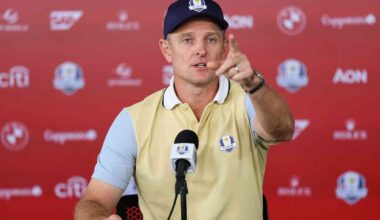 Justin Rose, durante la rueda de prensa de este miércoles en Bethpage.
