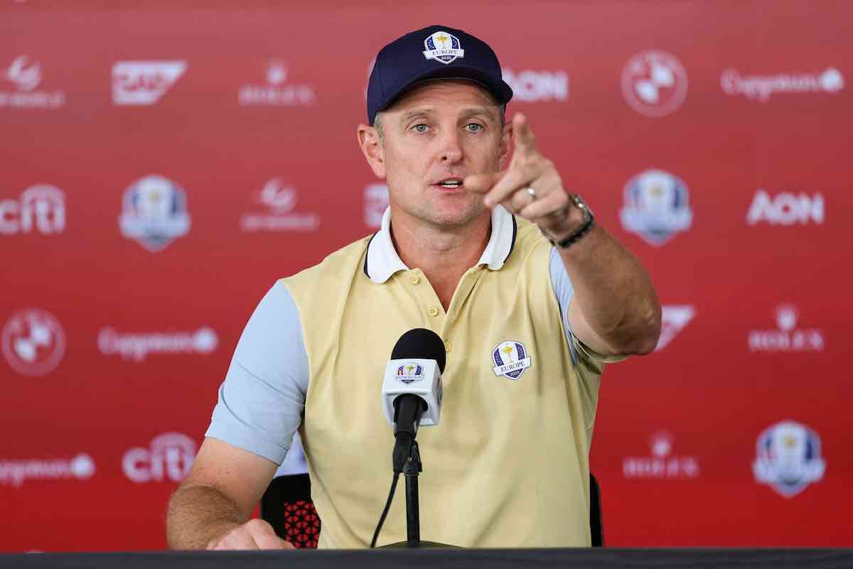 Justin Rose, durante la rueda de prensa de este miércoles en Bethpage.