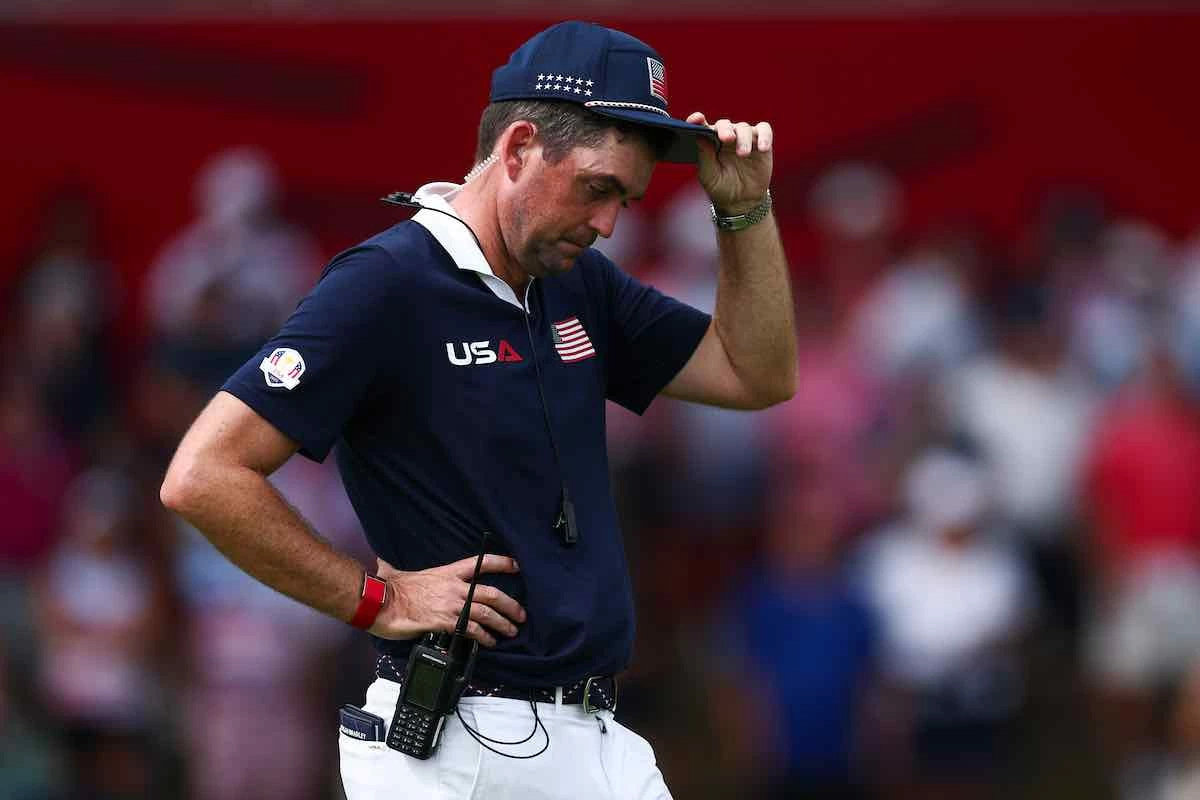 Keegan Bradley, durante la sesión de fourballs del sábado.